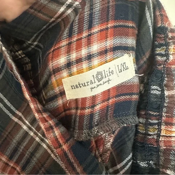 Natural Life Plaid Skirt - L/XL - Picture 3 of 3